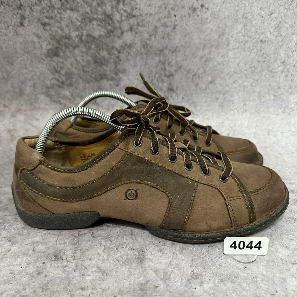 Born Asmund Casual Shoes Mens 9.5 Brown Leather Comfort Sneakers